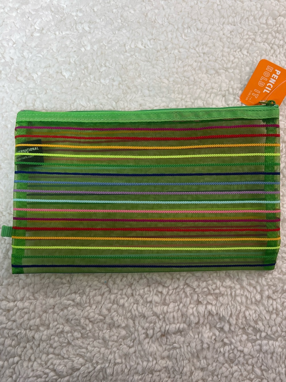 OOLY Intl Arrivals "Hold It" Super Duty Strip Mesh Zip Pouch Set of 2 - Picture 8 of 8